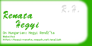 renata hegyi business card